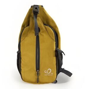 Waterfly Sling Backpack Crossbody Travel Bag Hiking One Strap Yellow Unisex